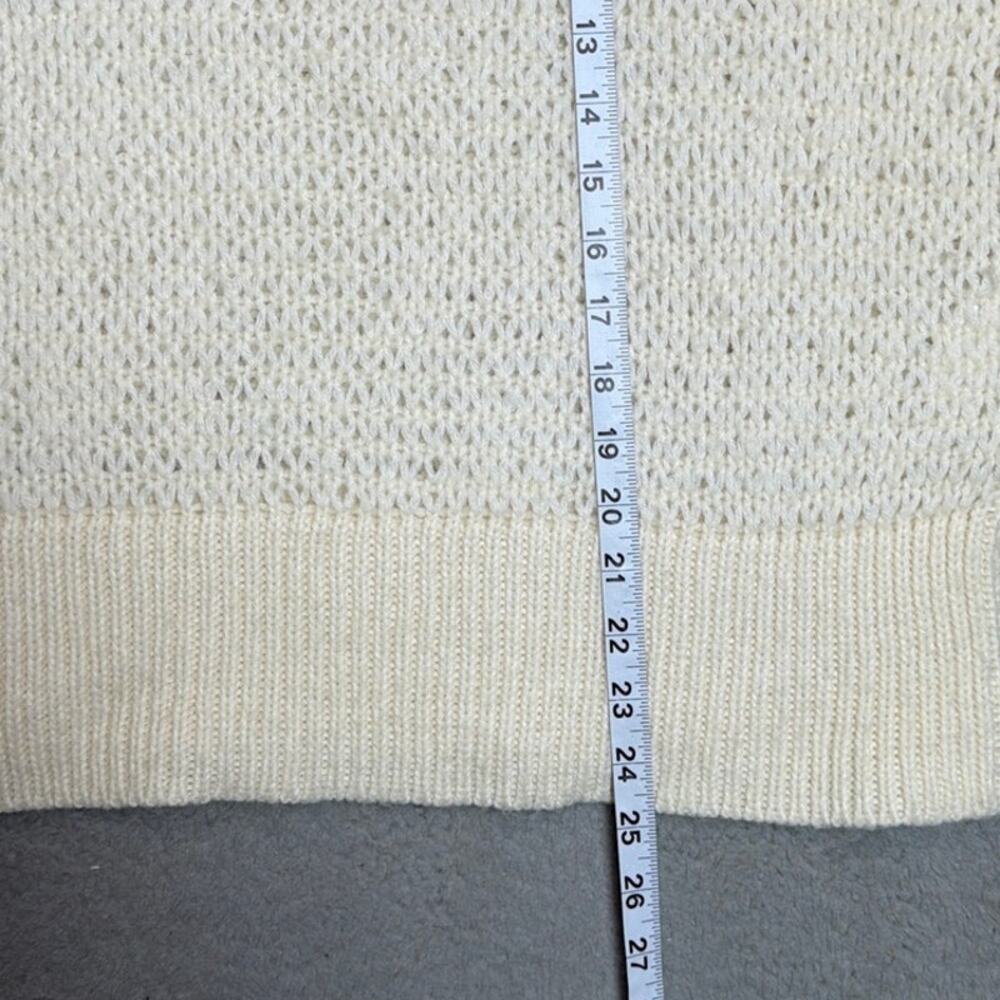 See by Chloé Alpaca Wool Sweater Size M Pristine White Open Knit Balloon Sleeve - Picture 5 of 10